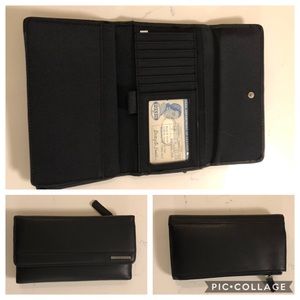 Leather Fossil Clutch